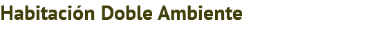 Habitación Doble Ambiente